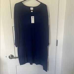 Chico's Blue Asymmetrical Tunic
